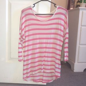 Pink and white striped shirt